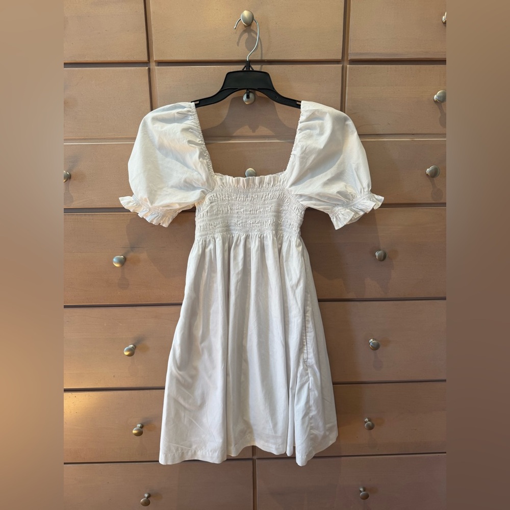 Abercrombie & Fitch Poplin Puff Sleeve Mini Dress XS